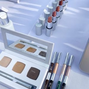 Eyeshadow palette with engraved encouraging message, lipsticks, eyeliners, Eyeshadow palette with engraved encouraging message, lipsticks, eyeliners, Aly Raisman, Fierce Collection, LimeLife by Alcone, #livebrazenlybeautiful, Jean, brazenfaithllc.com, #brazenfaithllc, Founding International Beauty Guide